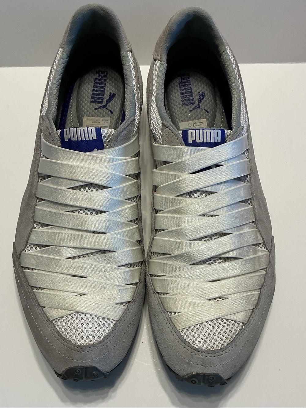 Puma Imani Mesh Sneakers Gray & White. Sz 10